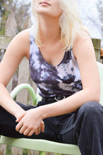 Load image into Gallery viewer, SALE - Hand Dyed and Block Printed Crop Tank - Witchy