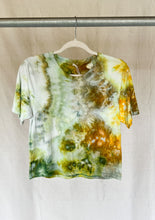 Load image into Gallery viewer, Hand Dyed and Block Printed Goldenrod Bamboo Crop Top