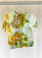 Load image into Gallery viewer, Hand Dyed and Block Printed Goldenrod Bamboo Crop Top