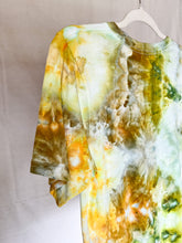 Load image into Gallery viewer, Hand Dyed and Block Printed Goldenrod Bamboo Crop Top