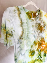 Load image into Gallery viewer, Hand Dyed and Block Printed Goldenrod Bamboo Crop Top