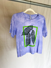 Load image into Gallery viewer, Hand Dyed and Block Printed Begonia Leaf Bamboo Crop Top