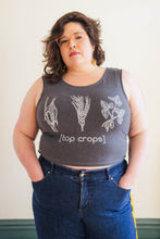 Load image into Gallery viewer, Top Crops Crop Top - Gray Organic Cotton