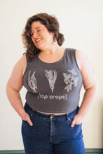 Load image into Gallery viewer, Top Crops Crop Top - Gray Organic Cotton