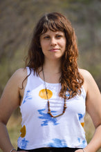Load image into Gallery viewer, SALE - Block Printed Bamboo Crop Tank - New Birch