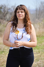 Load image into Gallery viewer, SALE - Block Printed Bamboo Crop Tank - New Birch