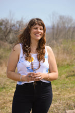 Load image into Gallery viewer, SALE - Block Printed Bamboo Crop Tank - New Birch