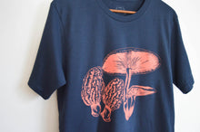 Load image into Gallery viewer, Morel Mushroom Organic Cotton Crop Top - Navy Blue SALE
