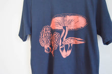 Load image into Gallery viewer, Morel Mushroom Organic Cotton Crop Top - Navy Blue SALE
