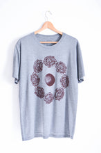 Load image into Gallery viewer, Peony Moon Block Print Bamboo Gender Neutral T-Shirt - Gray
