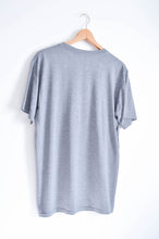 Load image into Gallery viewer, Peony Moon Block Print Bamboo Gender Neutral T-Shirt - Gray