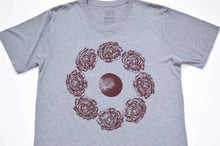 Load image into Gallery viewer, Peony Moon Block Print Bamboo Gender Neutral T-Shirt - Gray