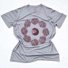 Load image into Gallery viewer, Peony Moon Block Print Bamboo Gender Neutral T-Shirt - Gray