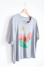 Load image into Gallery viewer, SALE - Landscape Block Print Bamboo Crop Top - Gray