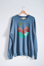 Load image into Gallery viewer, SALE - Landscape Block Print Sweatshirt, Long Sleeve Raglan, Crew Neck