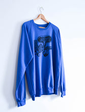 Load image into Gallery viewer, Bright Blue Organic Cotton Sweatshirt with Mushroom Print 2.0
