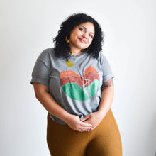 Load image into Gallery viewer, SALE - Landscape Block Print Bamboo Crop Top - Gray