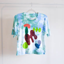 Load image into Gallery viewer, Hand Dyed Shapes Block Printed Bamboo Crop Top