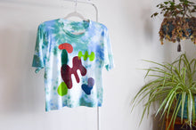 Load image into Gallery viewer, Hand Dyed Shapes Block Printed Bamboo Crop Top
