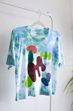 Load image into Gallery viewer, Hand Dyed Shapes Block Printed Bamboo Crop Top