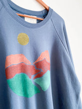Load image into Gallery viewer, SALE - Landscape Block Print Sweatshirt, Long Sleeve Raglan, Crew Neck