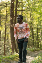 Load image into Gallery viewer, SALE - Block Printed and Tie Dyed Sweatshirt- Rust Moth