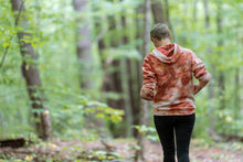 Load image into Gallery viewer, SALE - Block Printed Organic Cotton Tie Dye Hoodie- Rust Moth