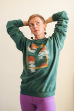 Load image into Gallery viewer, Hand Dyed and Block Printed Crewneck - Forest Birch