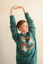 Load image into Gallery viewer, Hand Dyed and Block Printed Crewneck - Forest Birch