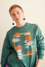 Load image into Gallery viewer, Hand Dyed and Block Printed Crewneck - Forest Birch