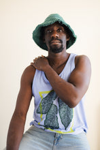 Load image into Gallery viewer, SALE - Hand Dyed and Block Printed Crop Tank - Begonia Leaf