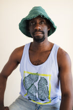 Load image into Gallery viewer, SALE - Hand Dyed and Block Printed Crop Tank - Begonia Leaf