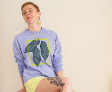 Load image into Gallery viewer, Hand Dyed and Block Printed Crewneck - Begonia Leaf
