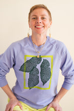Load image into Gallery viewer, Hand Dyed and Block Printed Crewneck - Begonia Leaf