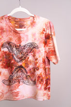 Load image into Gallery viewer, Hand dyed and Block Printed Bamboo Crop Top - Rust Moth SALE
