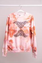Load image into Gallery viewer, SALE - Block Printed and Tie Dyed Sweatshirt- Rust Moth