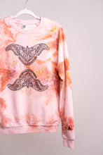 Load image into Gallery viewer, SALE - Block Printed and Tie Dyed Sweatshirt- Rust Moth