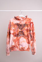 Load image into Gallery viewer, SALE - Block Printed Organic Cotton Tie Dye Hoodie- Rust Moth