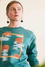 Load image into Gallery viewer, Hand Dyed and Block Printed Crewneck - Forest Birch