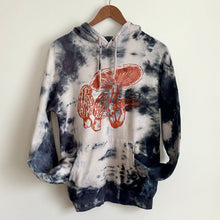 Load image into Gallery viewer, Tie Dyed Hoodie with Mushroom Print - Witchy