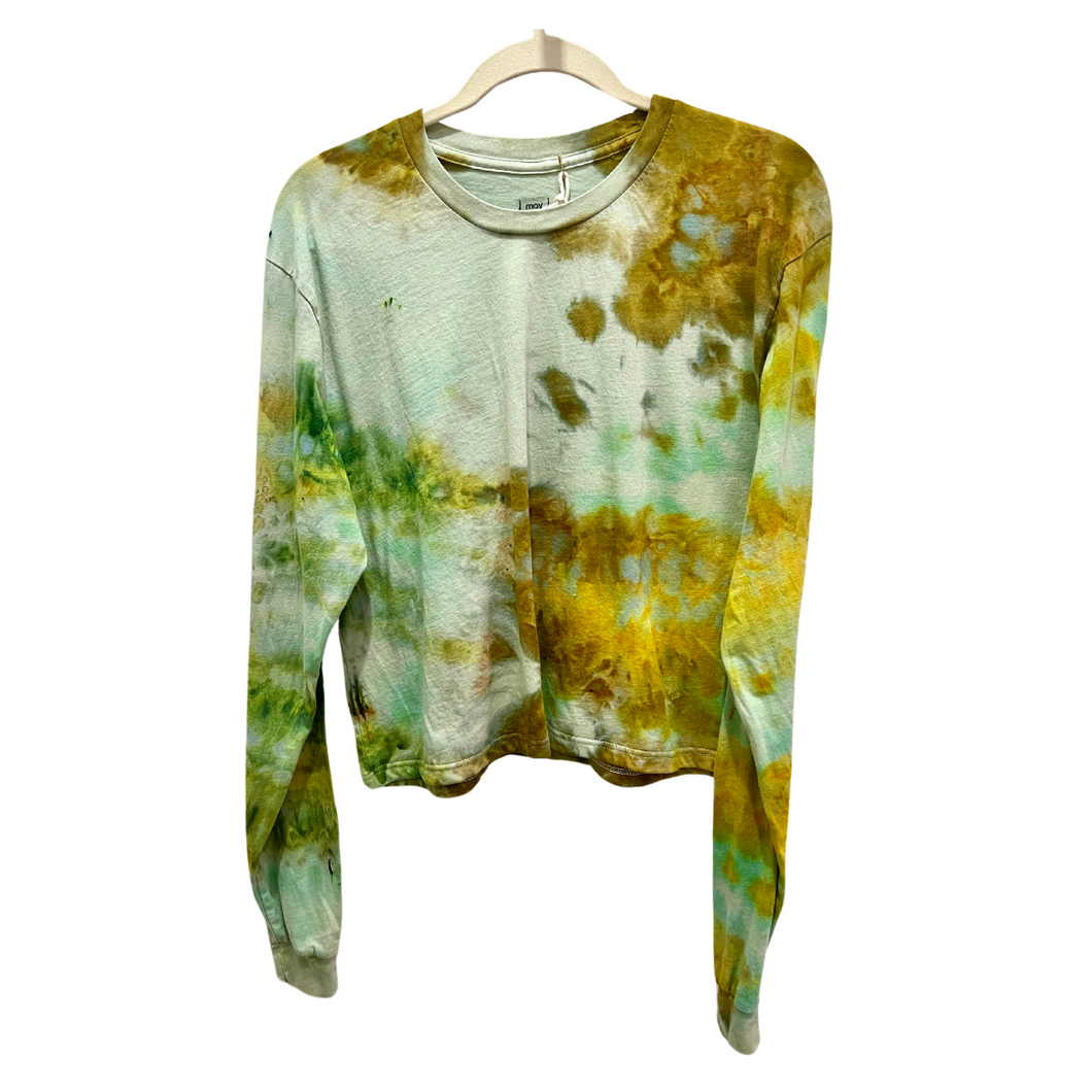 Organic Cotton Long Sleeve Crop Tee - Goldenrod