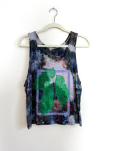 Load image into Gallery viewer, SALE - Hand Dyed and Block Printed Crop Tank - Witchy Begonia
