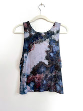 Load image into Gallery viewer, SALE - Hand Dyed and Block Printed Crop Tank - Witchy Begonia
