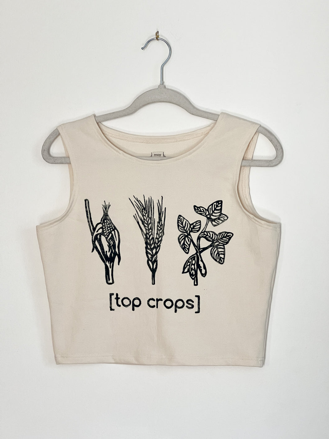 Top Crops Crop Top - Cream Organic Cotton