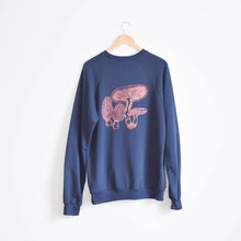 Load image into Gallery viewer, Navy Blue Organic Cotton Sweatshirt with Mushroom Print 2.0
