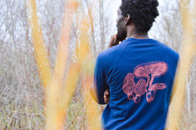 Load image into Gallery viewer, Navy Blue Organic Cotton Sweatshirt with Mushroom Print 2.0
