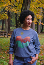 Load image into Gallery viewer, Landscape Block Print Sweatshirt, Long Sleeve Raglan, Crew Neck
