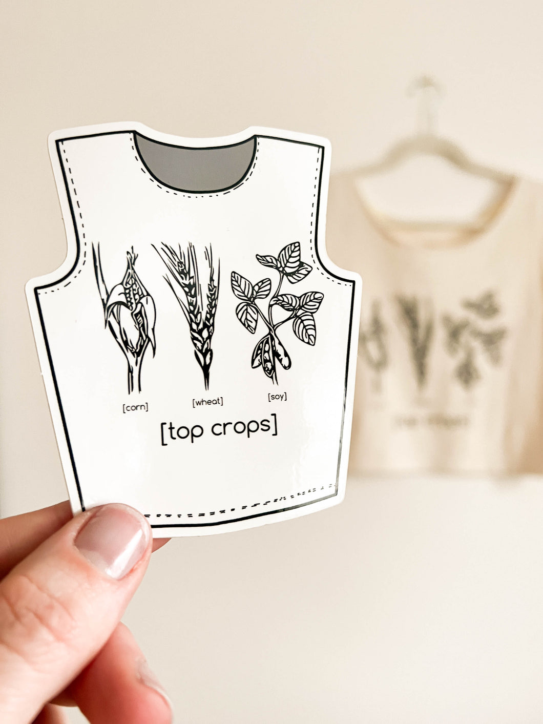 Top Crops Crop Top Sticker