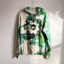 Load image into Gallery viewer, Organic Cotton Tie Dye Hoodie with Peony Moon Print
