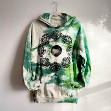 Load image into Gallery viewer, Organic Cotton Tie Dye Hoodie with Peony Moon Print
